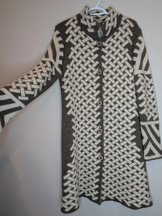 Vintage Cocogio Made in Italy Alpaca Blend Long Cardigan Duster XL - Picture 3 of 8